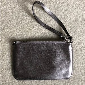 Michael Kors silver wristlet